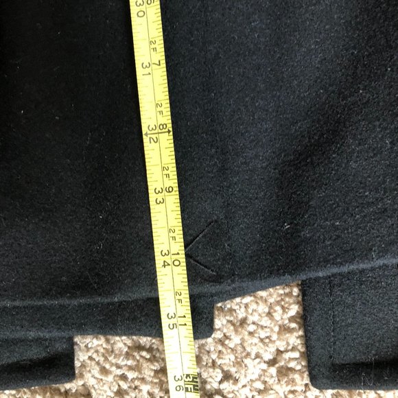 Calvin Klein Women's Wool Blend Black Trench Coat - Picture 11 of 12